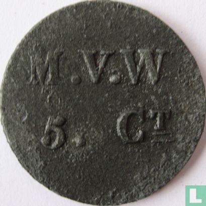 5 cent 1841-1859 Rijksgesticht Veenhuizen V3 - Afbeelding 1