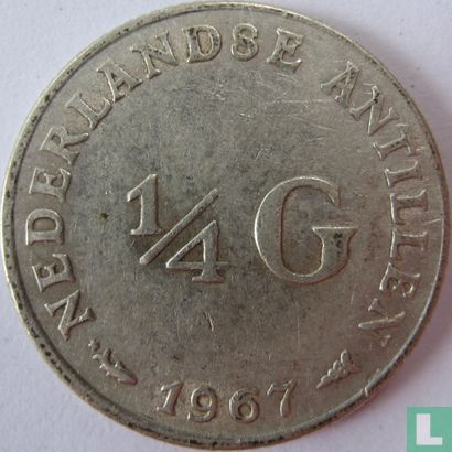 Antilles néerlandaises ¼ gulden 1967 (poisson avec étoile) - Image 1