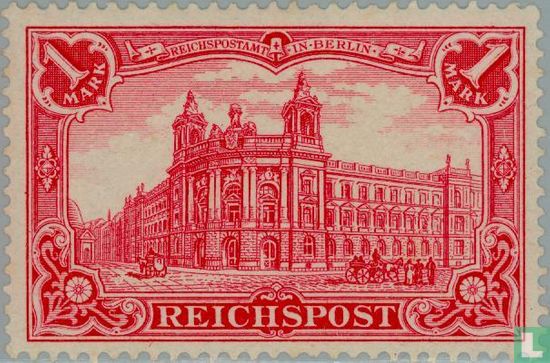 Verschiedene Inschrift Reichspost