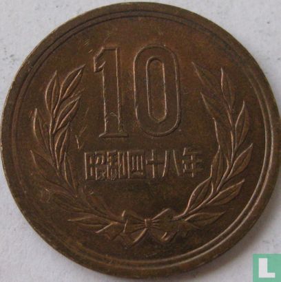 Japon 10 yen 1973 (année 48) - Image 1