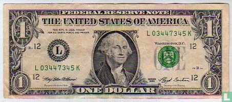 United States 1 dollar 1993 L - Image 1