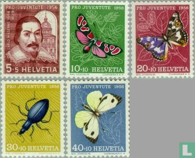 1956 Butterflies and Insects - Pro Juventute