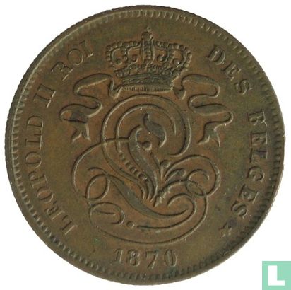 België 2 centimes 1870 - Afbeelding 1