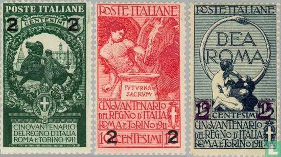 50 years Kingdom of Italy with overprint