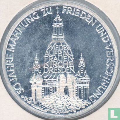 Duitsland 10 mark 1995 "50th anniversary Destruction of Frauenkirche in Dresden" - Afbeelding 2