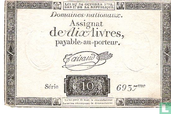 Frankrijk 10 Livres - Afbeelding 1