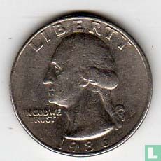 Verenigde Staten ¼ dollar 1986 (P) - Afbeelding 1