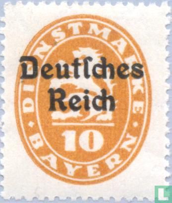 Overprint on stamps of Bayern