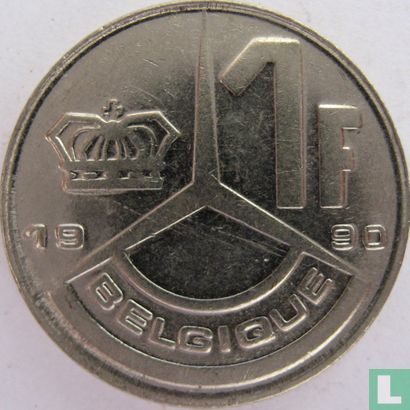 België 1 franc 1990 (FRA) - Afbeelding 1