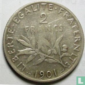 Frankrijk 2 francs 1901 - Afbeelding 1