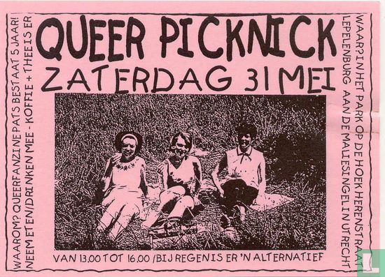 Flyer Pats Queer picknick Utrecht