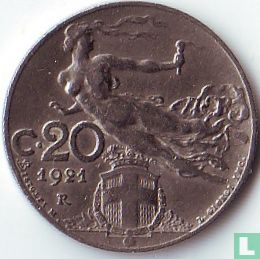 Italië 20 centesimi 1921 - Afbeelding 1