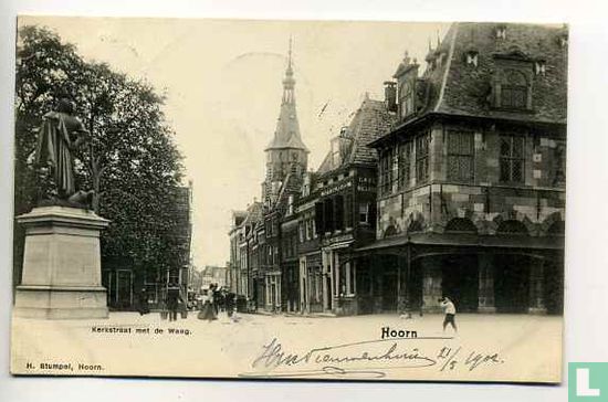 Kerkstraat met de Waag, Hoorn 
