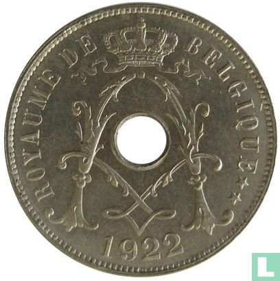 Belgique 25 centimes 1922 (FRA) - Image 1