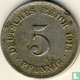 German Empire 5 pfennig 1913 (J) - Image 1