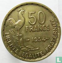 France 50 francs 1954 (without B) - Image 1