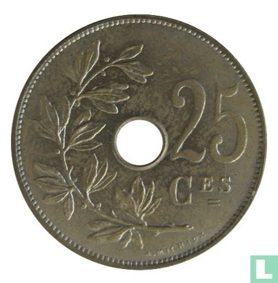 Belgique 25 centimes 1922 (FRA) - Image 2