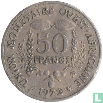 West African States 50 francs 1972 "FAO" - Image 1