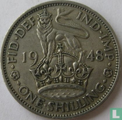 United Kingdom 1 shilling 1948 (english) - Image 1