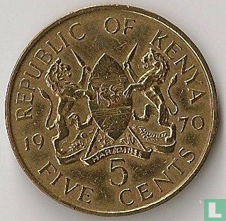 Kenya 5 cents 1970 - Image 1