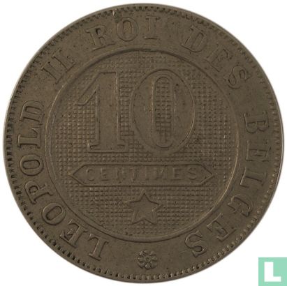 Belgien 10 Centime 1901 (FRA - Typ 1) - Bild 2
