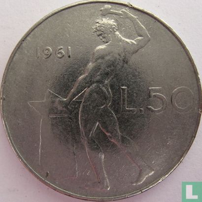 Italy 50 lire 1961 - Image 1