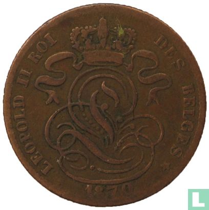 België 1 centime 1870 - Afbeelding 1