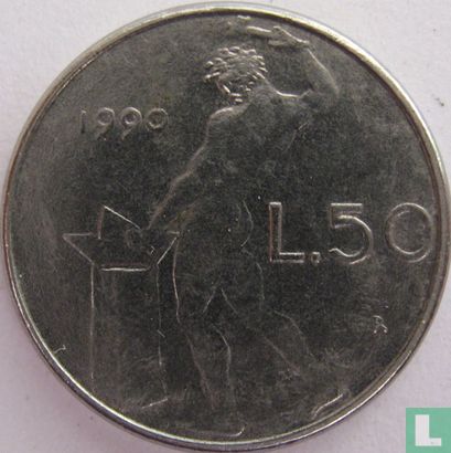 Italien 50 Lire 1990 - Bild 1