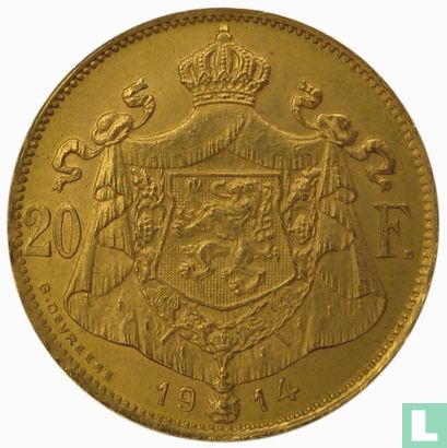 België 20 francs 1914 (FRA) - Afbeelding 1
