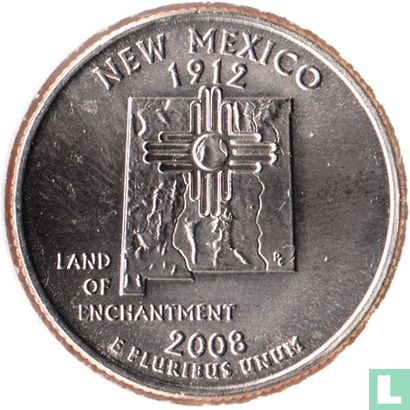 Vereinigte Staaten ¼ Dollar 2008 (P) "New Mexico" - Bild 1
