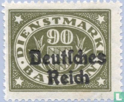Overprint on stamps of Bavaria