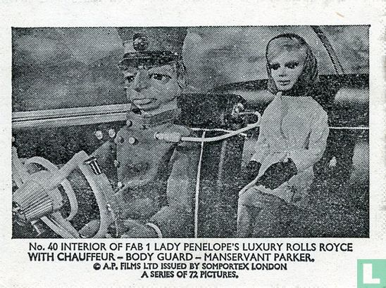 Interior of FAB 1 Lady Penelope's luxury rolls royce with chauffeur - body guard - manservant Parker. - Bild 1