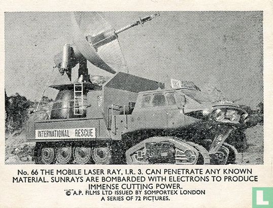 The mobile laser ray, I.R.3, can penetrate any known material. Sunrays are bombarded with electrons to produce immense cutting power. - Afbeelding 1