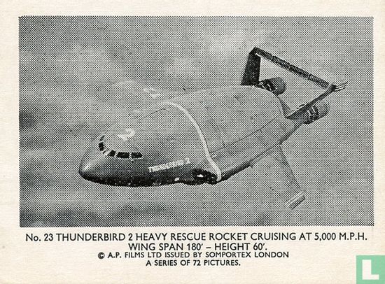 Thunderbird 2 heavy rescue rocket cruising at 5,000 m.p.h. wing span 180' - height 60'. - Bild 1