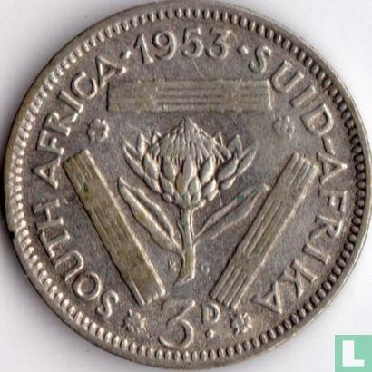Afrique du Sud 3 pence 1953 - Image 1