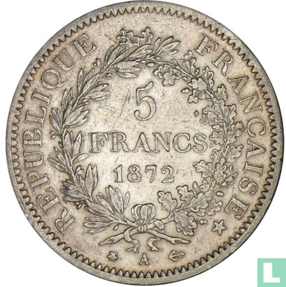 Frankrijk 5 francs 1872 (A) - Afbeelding 1