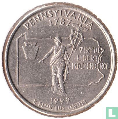 Verenigde Staten ¼ dollar 1999 (D) "Pennsylvania" - Afbeelding 1