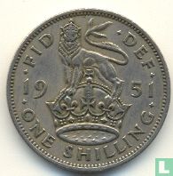 Verenigd Koninkrijk 1 shilling 1951 (Engels) - Afbeelding 1