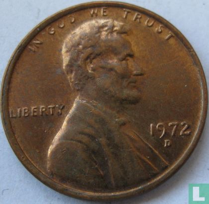 États-Unis 1 cent 1972 (D) - Image 1