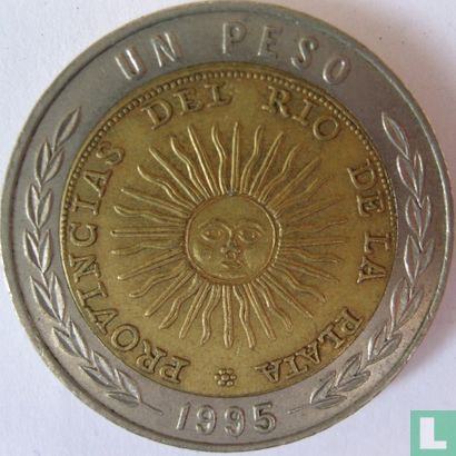 Argentinië 1 peso 1995 (met C) - Afbeelding 1