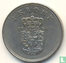 Denemarken 1 krone 1964 - Afbeelding 1