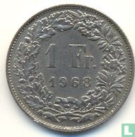 Switzerland 1 franc 1968 (without B) - Image 1