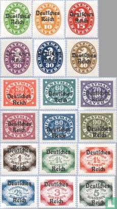 Overprint on stamps of Bavaria