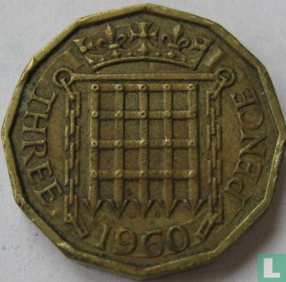 Royaume-Uni 3 pence 1960 - Image 1