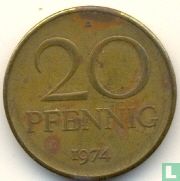 DDR 20 pfennig 1974 - Afbeelding 1