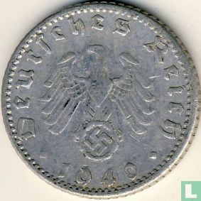 Empire allemand 50 reichspfennig 1940 (A) - Image 1