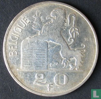 Belgium 20 francs 1954 (FRA) - Image 2