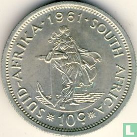 South Africa 10 cents 1961 - Image 1