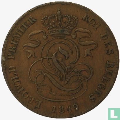 België 2 centimes 1849 - Afbeelding 1