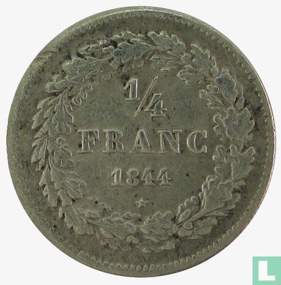 Belgium ¼ franc 1844 - Image 1